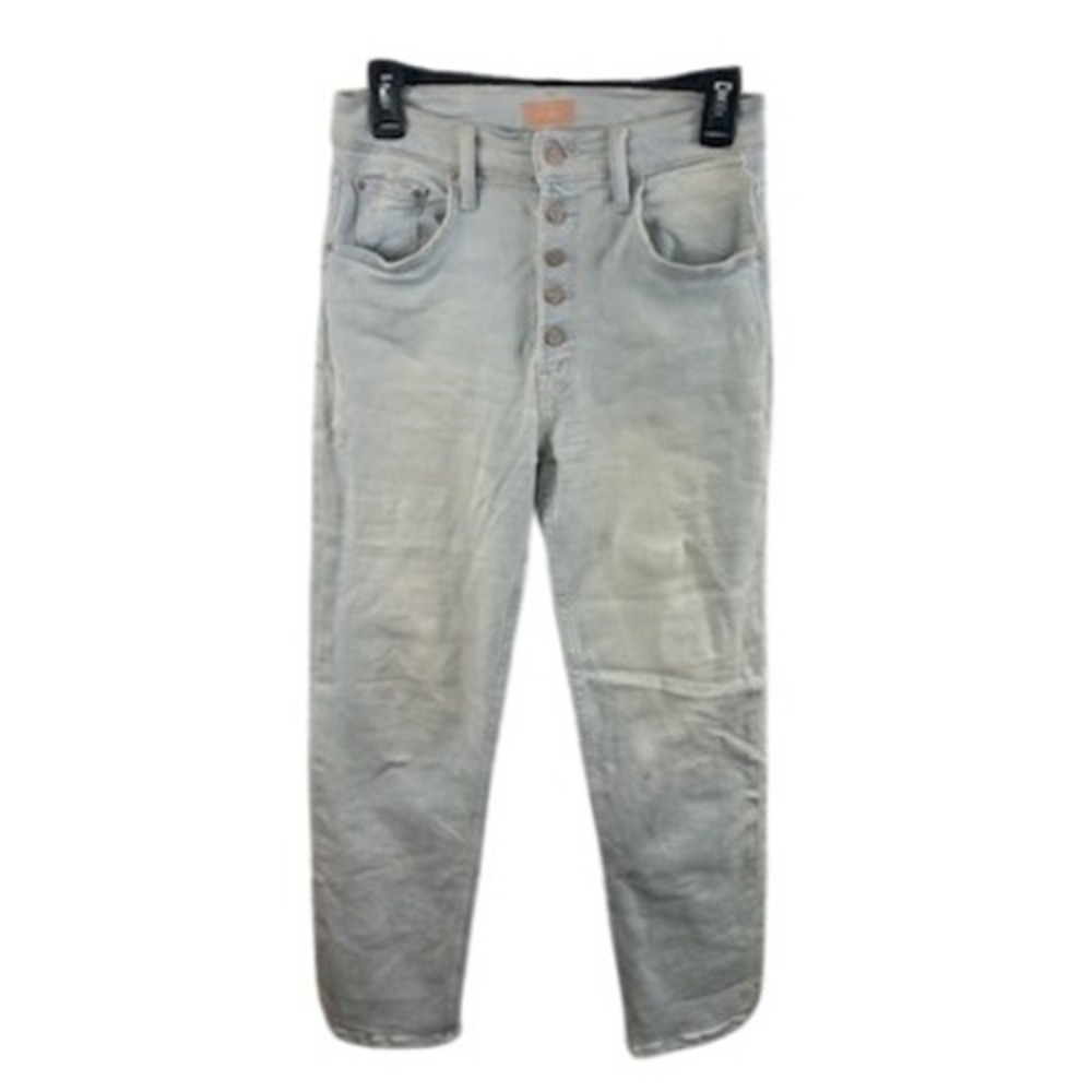MOTHER The Pixie Tomcat Ankle Pina Colada Paradise Button Fly Jeans Size‎ 27